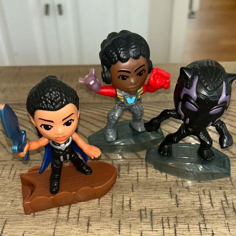 2022 Black Panther 🐆 Happy Meal 🥘 Toys 🧸 3 Superheroes